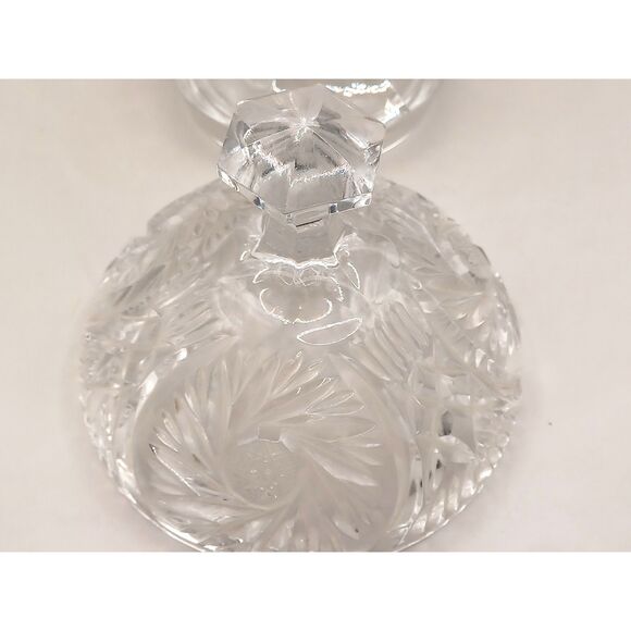 Vintage1960 EAPG Indiana Glass Hobstar Sunburst Pedestal Candy Nut Dish with Lid - Picture 6 of 16